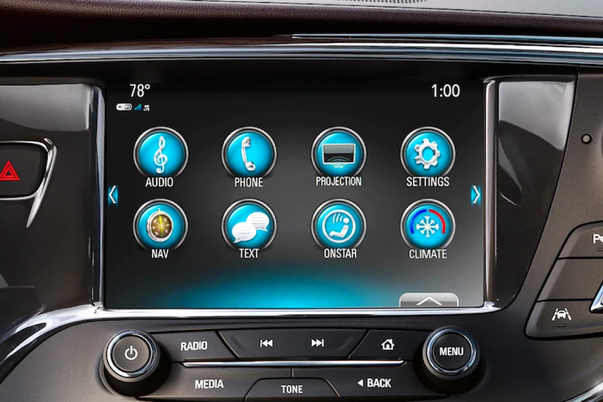 An infotainment screen