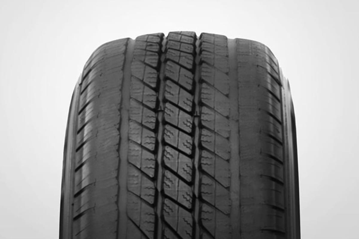A closeup shot of a tire