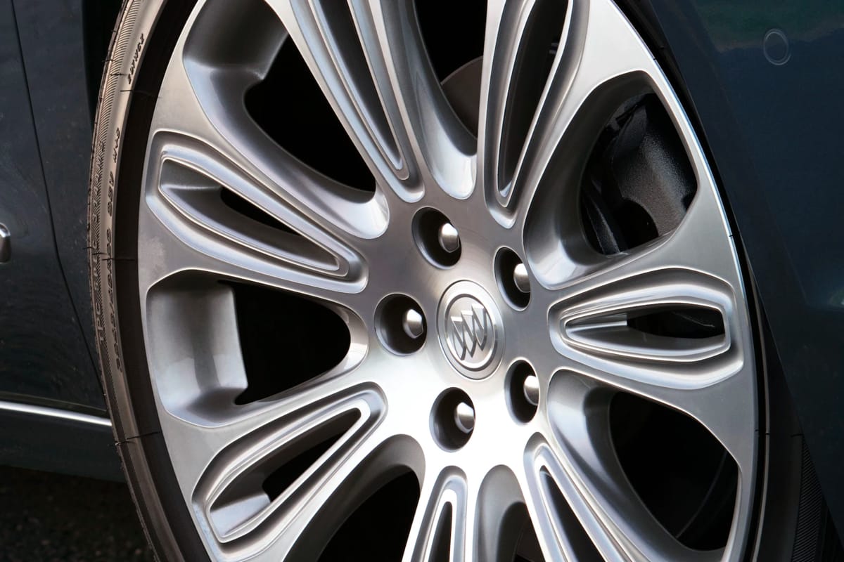 A closeup shot of a Buick's tire